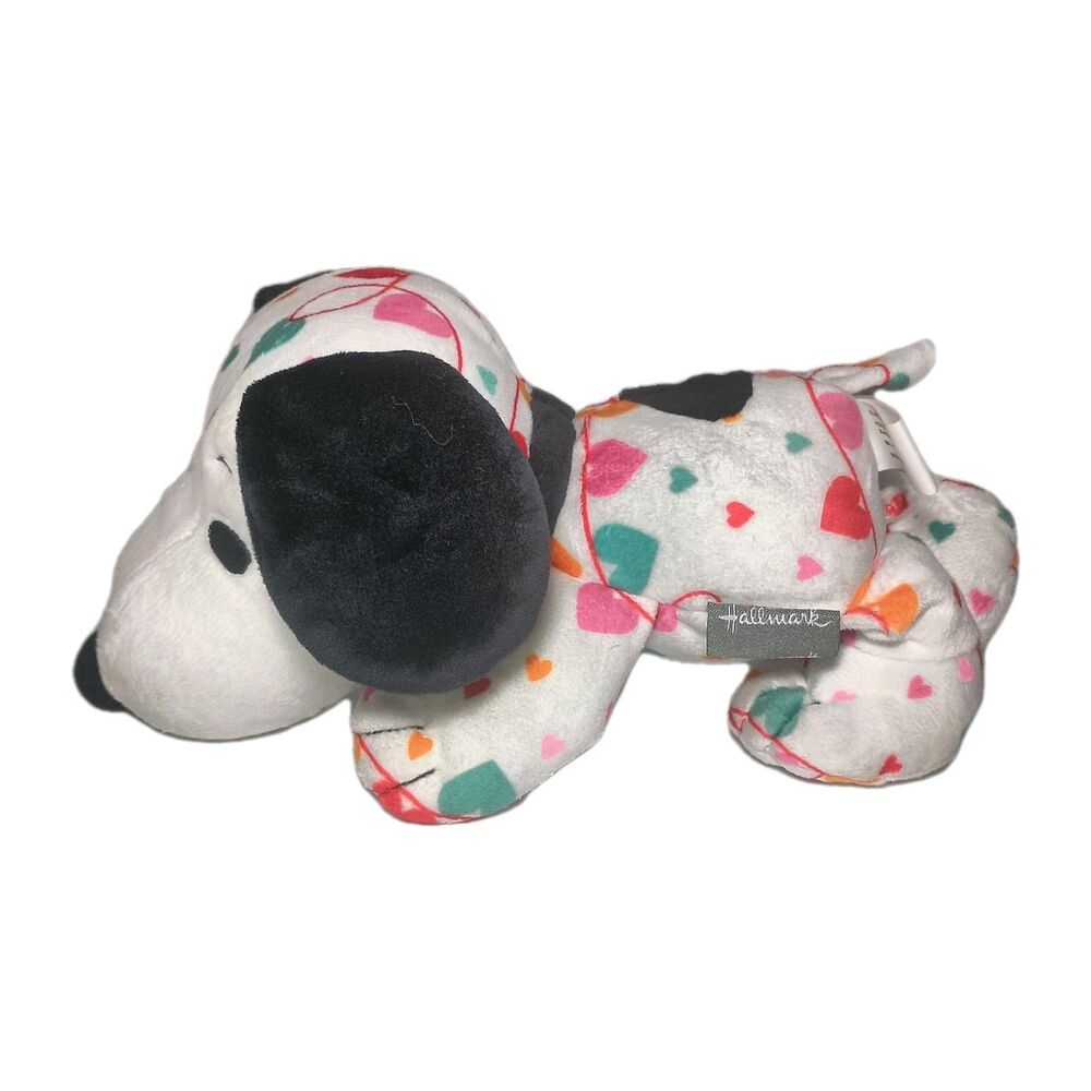 Hallmark Peanuts Valentine's Day Floppy Snoopy Plush Toy 11” Heart To Heart LE